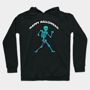 A Funny Colorful Holographic Dancing Skeleton Hoodie